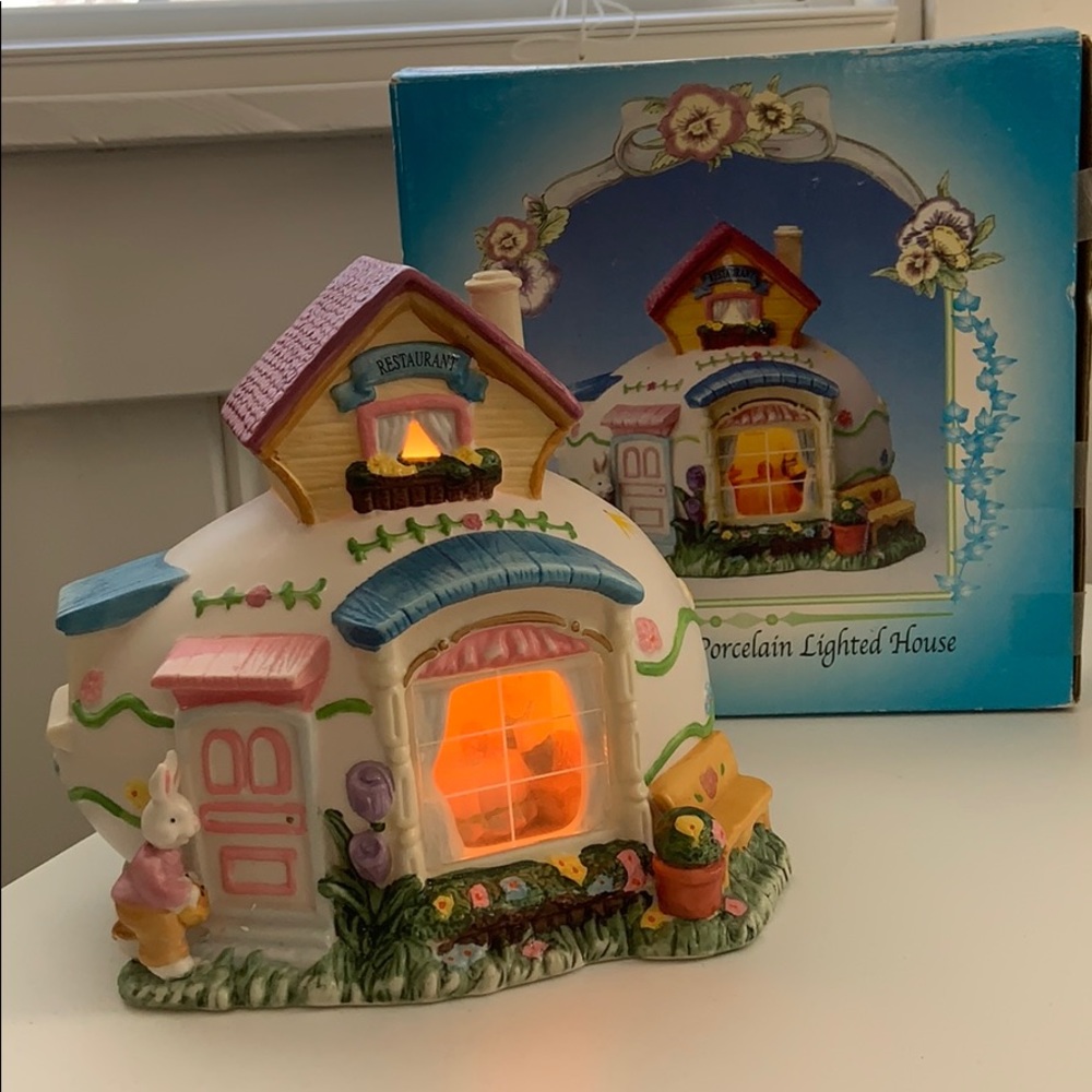 Easter Porcelain Lighted House